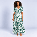Flowing Summer Dress Women's Lightweight Draped Neckline