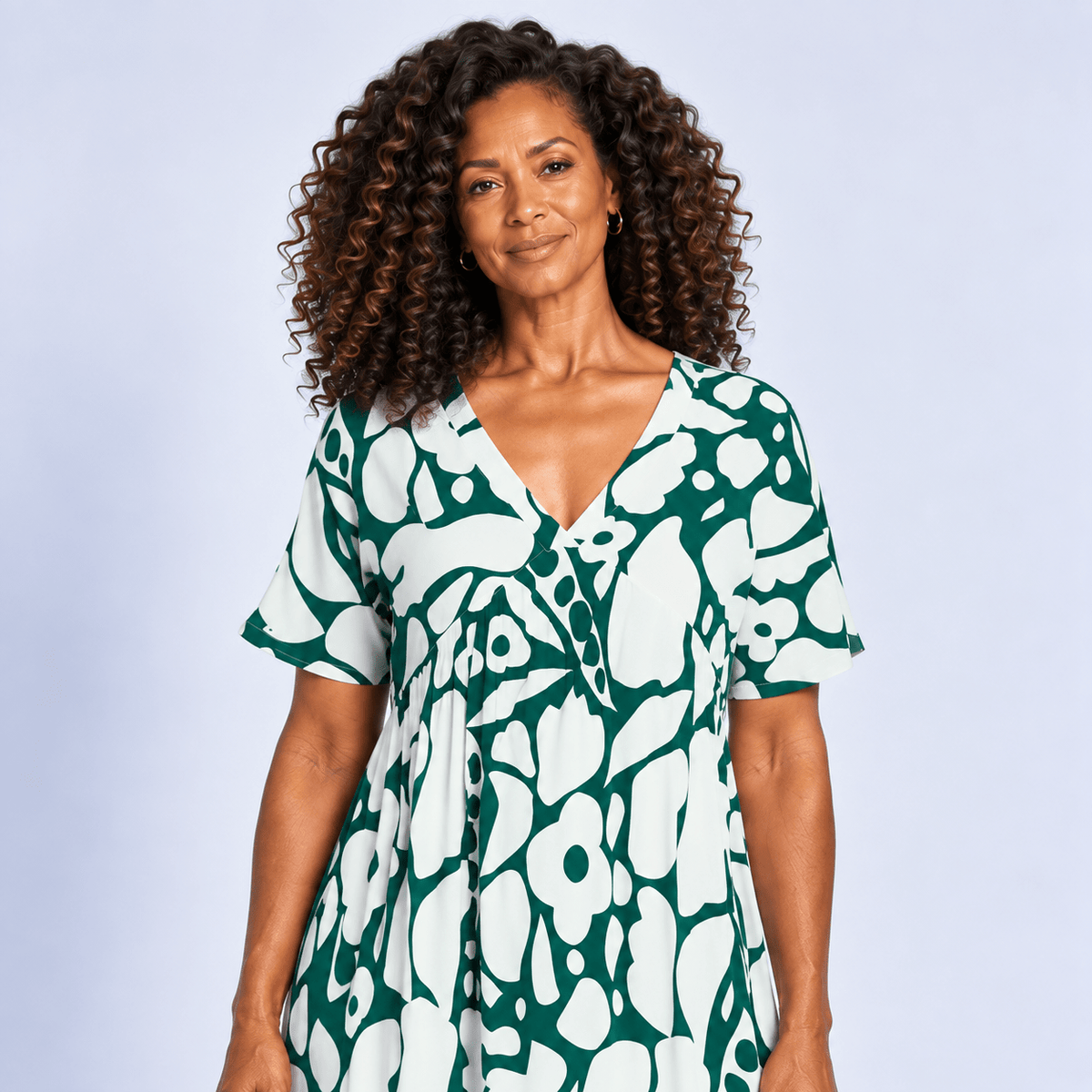 Flowing Summer Dress Women's Lightweight Draped Neckline