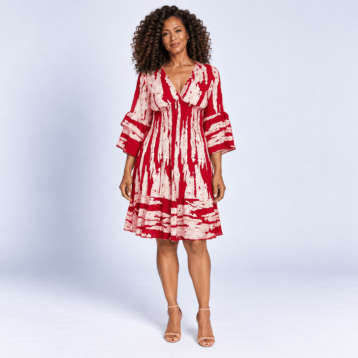 Flowing Summer Dress Women's Lightweight Flared Hem