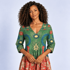 Vintage Floral Maxi Dress Women's Flowing Lightweight